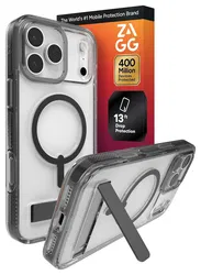 ZAGG Santa Cruz Snap iPhone 17 Pro Max Hoesje MagSafe Standaard Zwart afbeelding