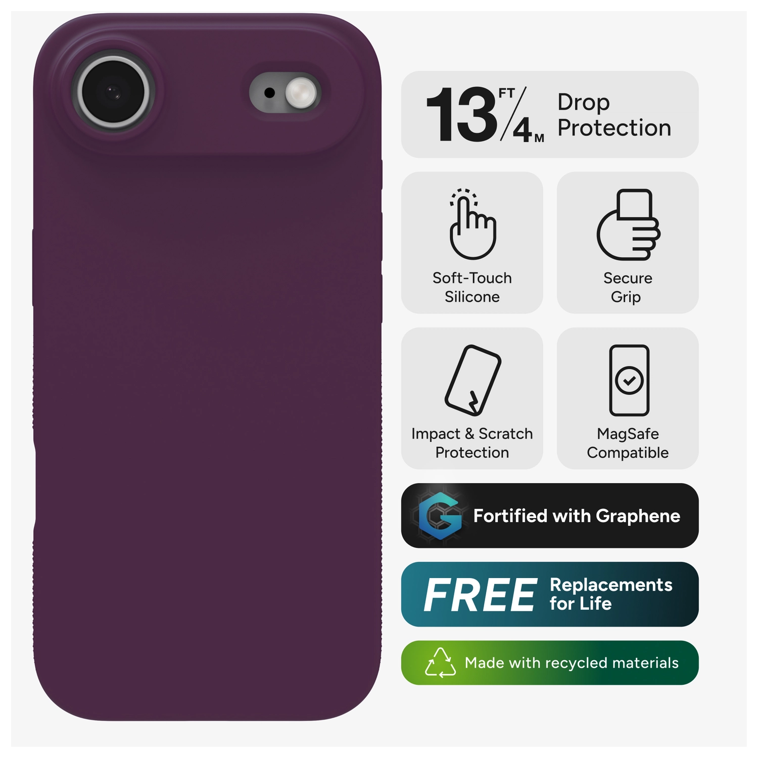 ZAGG Manhattan Snap Apple iPhone Air Hoesje MagSafe Back Cover Rood afbeelding 2
