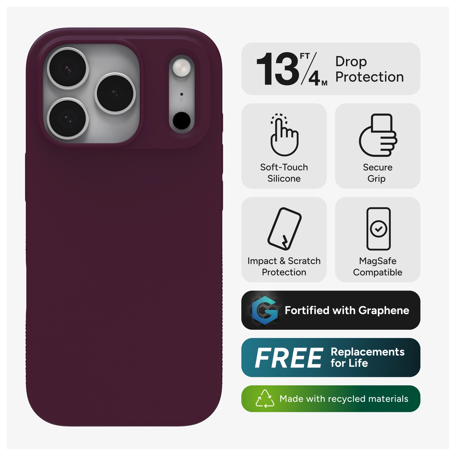 ZAGG Manhattan Snap Apple iPhone 17 Pro Max Hoesje MagSafe Back Cover Rood afbeelding 2