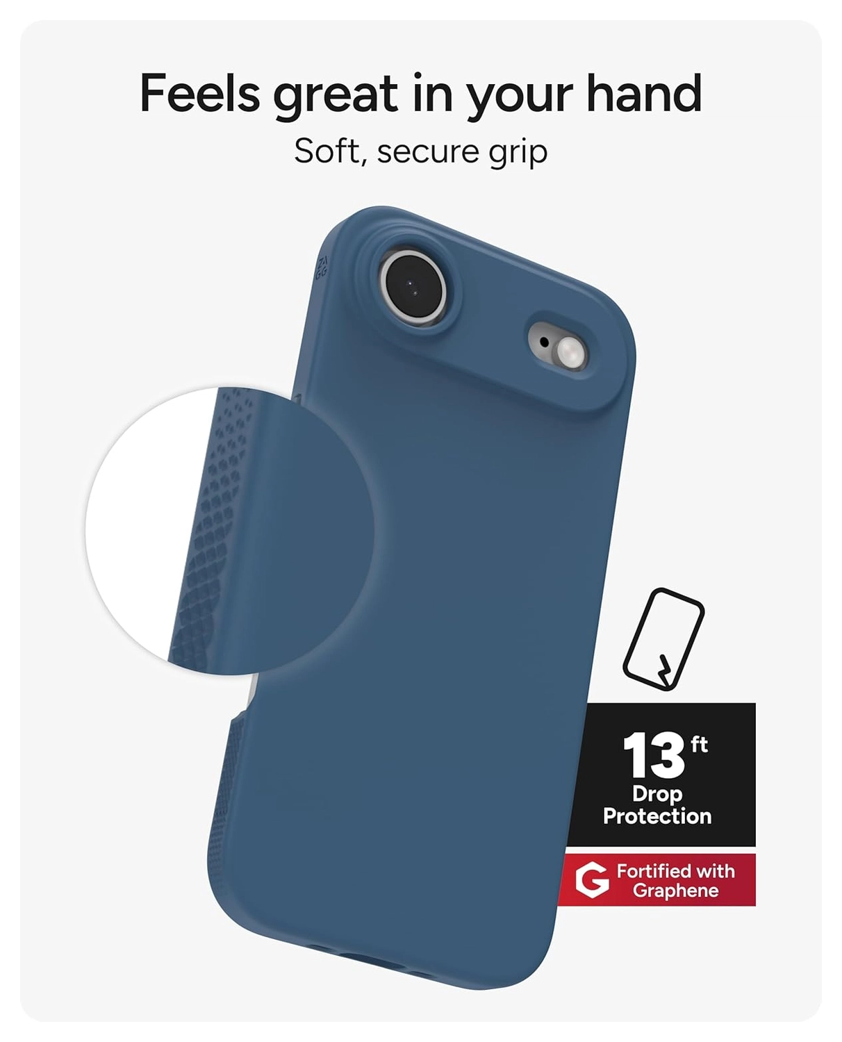 ZAGG Manhattan Snap Apple iPhone Air Hoesje MagSafe Back Cover Blauw afbeelding 5