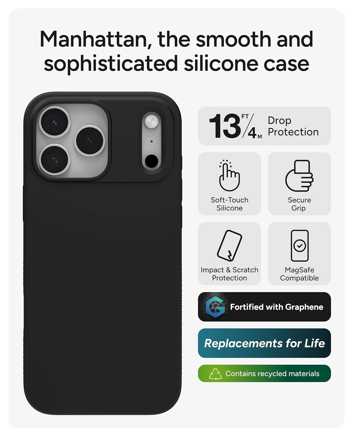 ZAGG Manhattan Snap Apple iPhone 17 Pro Max Hoesje MagSafe Back Cover Blauw afbeelding 2