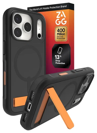 ZAGG Sedona Snap Kickstand iPhone 17 Pro Max Hoesje MagSafe Back Cover Zwart afbeelding 2
