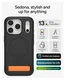 ZAGG Sedona Snap Kickstand iPhone 17 Pro Max Hoesje MagSafe Back Cover Zwart afbeelding 3