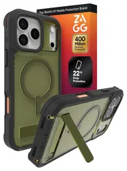 ZAGG Rainier Snap Kickstand iPhone 17 Pro Max Hoesje MagSafe Back Cover Groen afbeelding