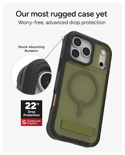 ZAGG Rainier Snap Kickstand iPhone 17 Pro Max Hoesje MagSafe Back Cover Groen afbeelding 5