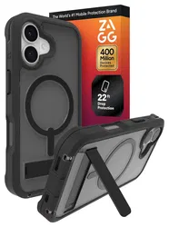 ZAGG Rainier Snap Kickstand iPhone 17 Hoesje MagSafe Back Cover Zwart afbeelding