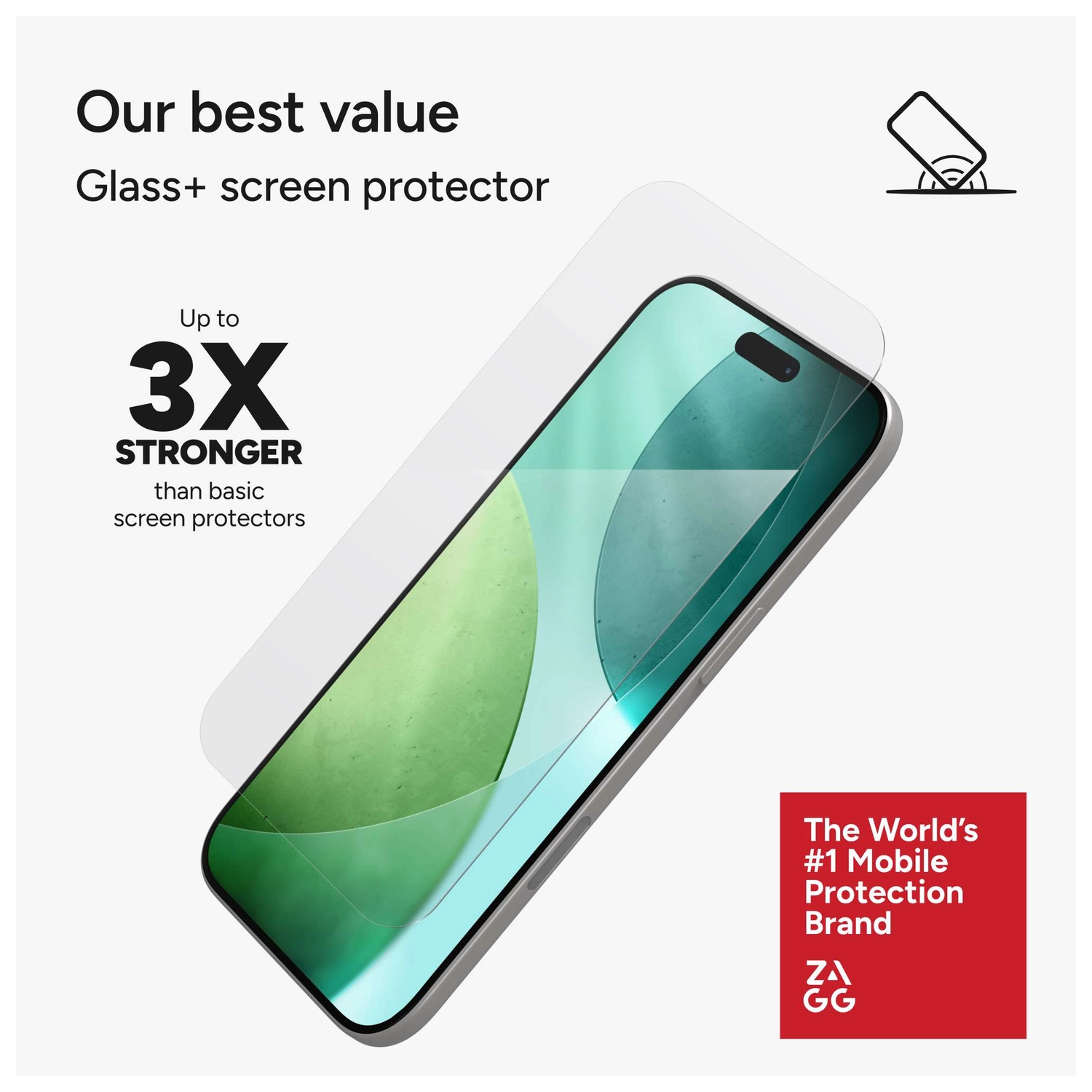ZAGG InvisibleShield Glass+ iPhone Air Screen Protector Tempered Glass afbeelding 2