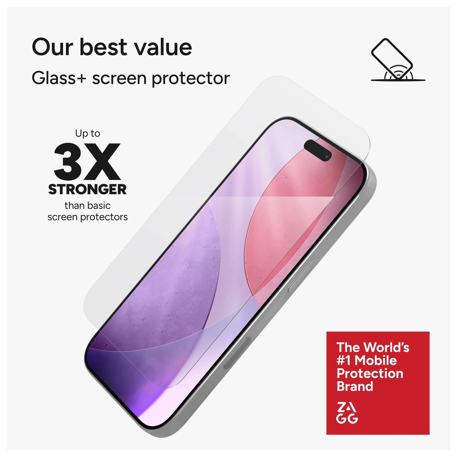 ZAGG InvisibleShield Glass+ iPhone 17 Pro Screen Protector Tempered Glass afbeelding 4