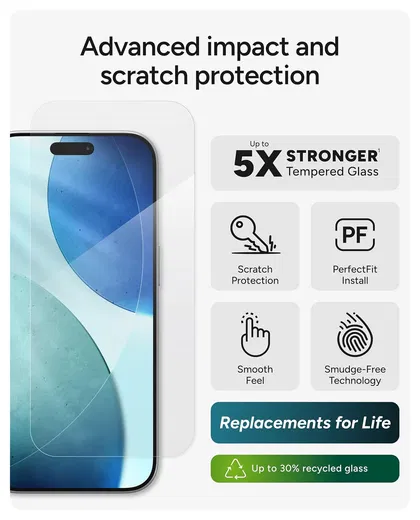 ZAGG Glass Elite iPhone 17 Screen Protector Tempered Glass afbeelding 3