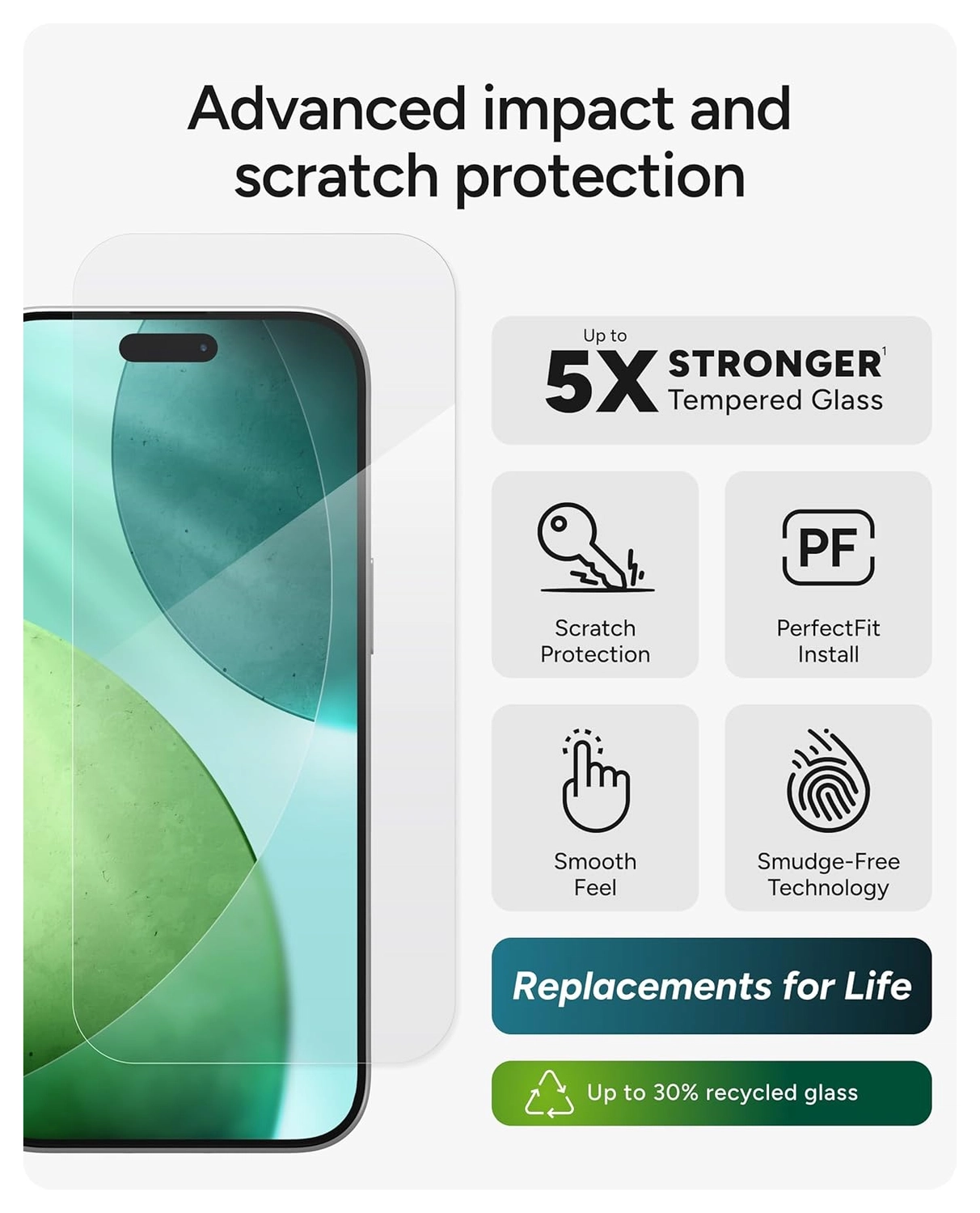 ZAGG Glass Elite iPhone Air Screen Protector Tempered Glass afbeelding 2