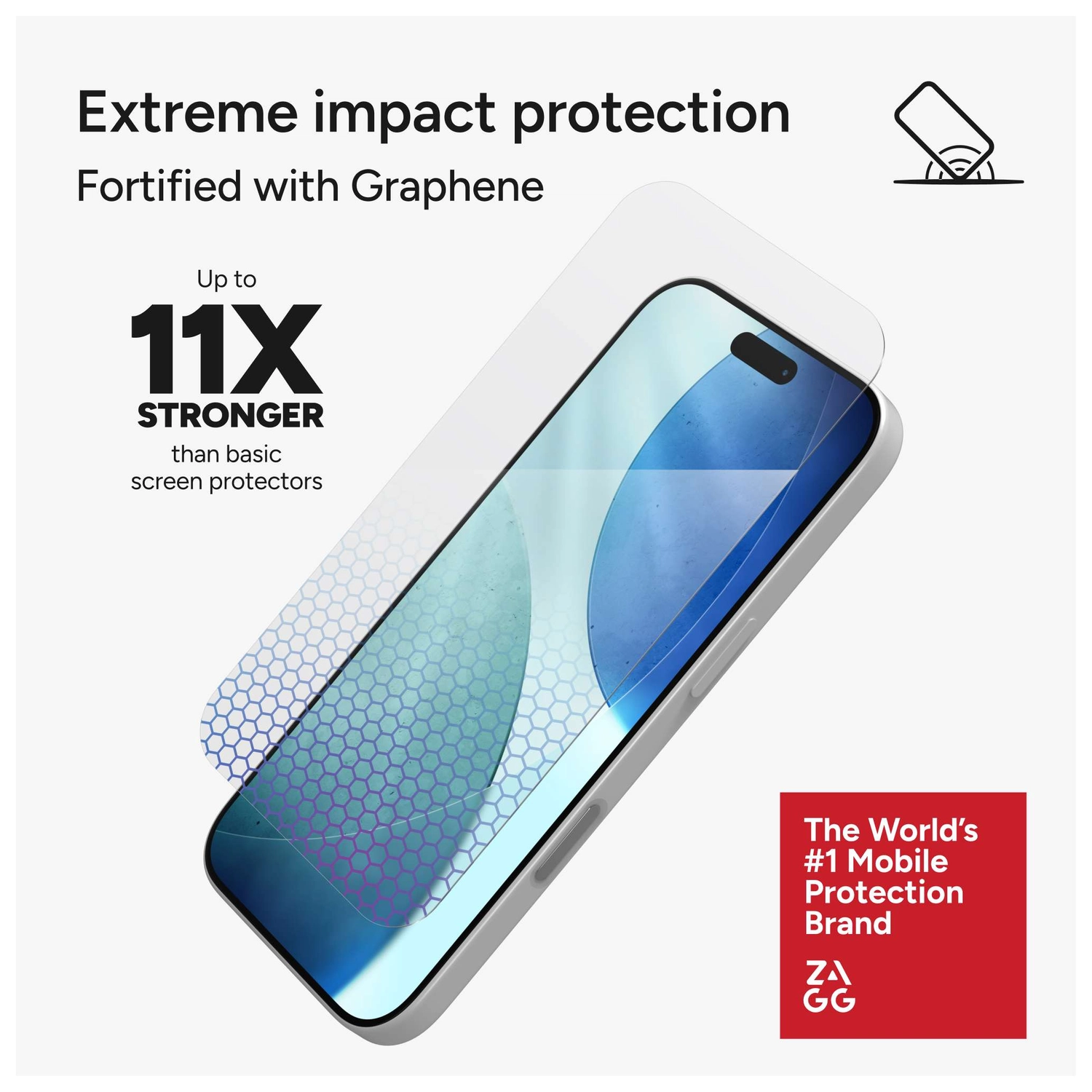 ZAGG InvisibleShield XTR5 iPhone 17 Screen Protector Anti-Blue Light afbeelding 4