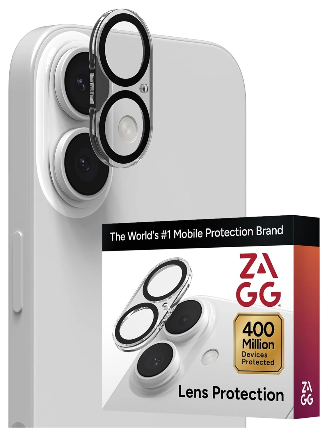 ZAGG Glass Elite Camera Frame iPhone 17 / 16 / 16 Plus Camera Protector Zwart afbeelding 1