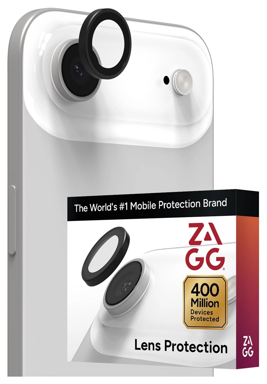 ZAGG Glass Elite Camera Rings iPhone Air Camera Protector Zwart afbeelding 1
