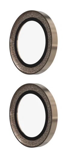 ZAGG Camera Rings iPhone 17 / 16 / 16 Plus Camera Protector Goud Glitter afbeelding 2