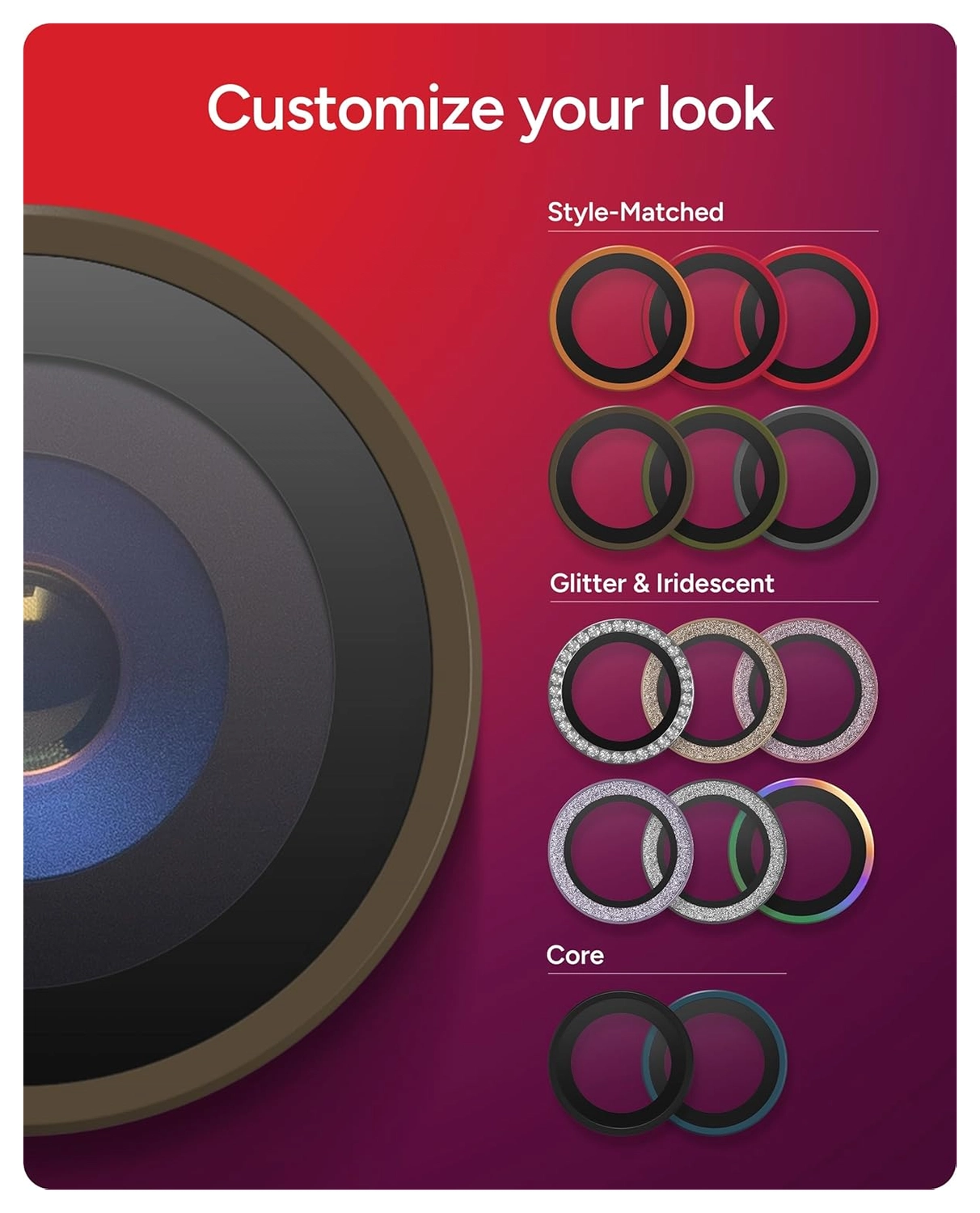 ZAGG Camera Rings iPhone 17 / 16 / 16 Plus Camera Protector Beige afbeelding 8