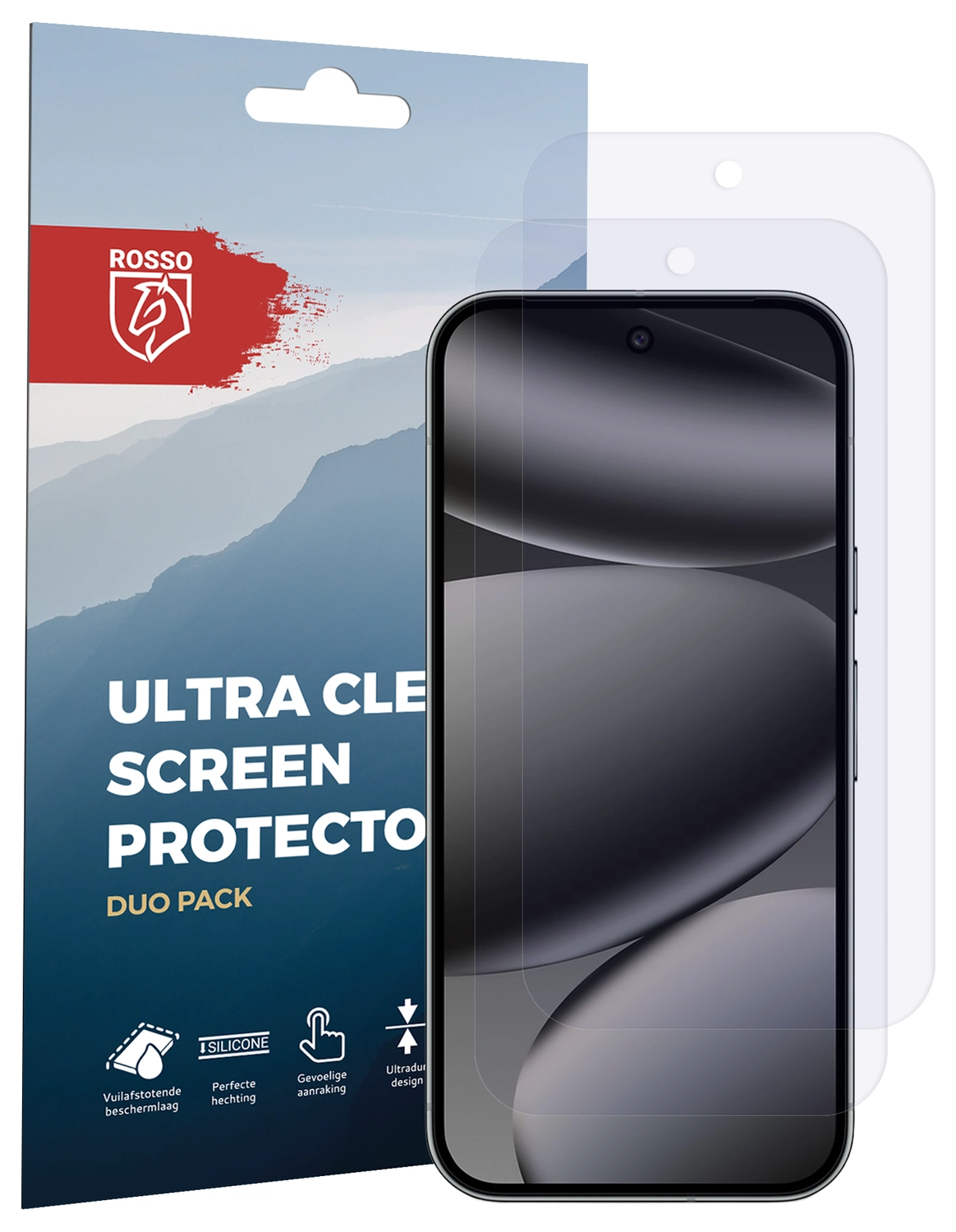 Rosso Google Pixel 10 / 10 Pro Screen Protector Case Friendly Folie Duo Pack afbeelding 8