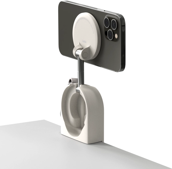 iOttie Treker MagSafe / Qi2 Telefoonhouder Vliegtuig Tafel / Trein Beige afbeelding 6