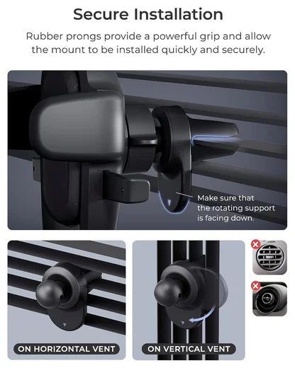iOttie Easy One Touch 6 Telefoonhouder Auto Ventilatierooster met Klem afbeelding 4
