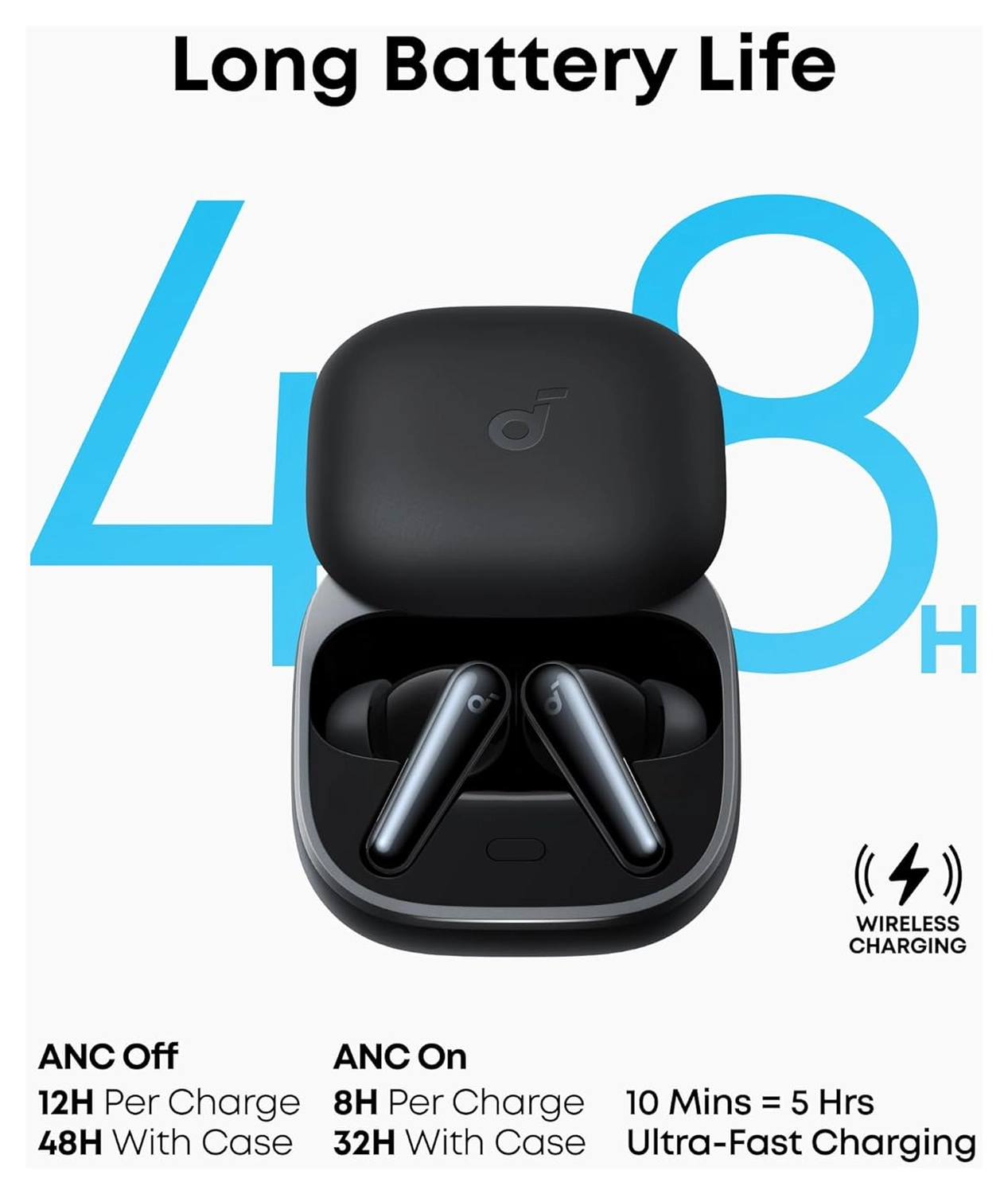 Anker Soundcore Liberty 5 Draadloze Oordopjes Noice Cancelling Zwart afbeelding 6