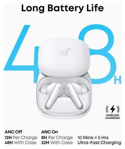 Anker Soundcore Liberty 5 Draadloze Oordopjes Noice Cancelling Wit afbeelding 3