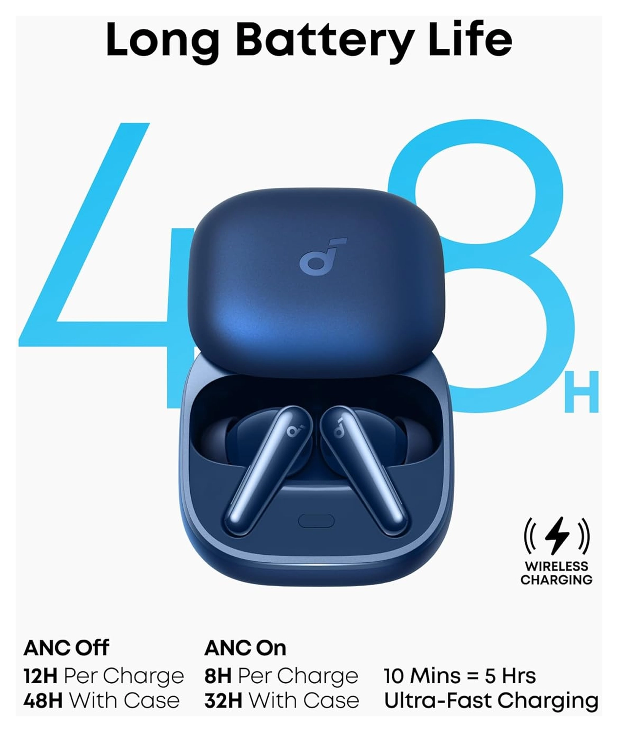 Anker Soundcore Liberty 5 Draadloze Oordopjes Noice Cancelling Blauw afbeelding 6