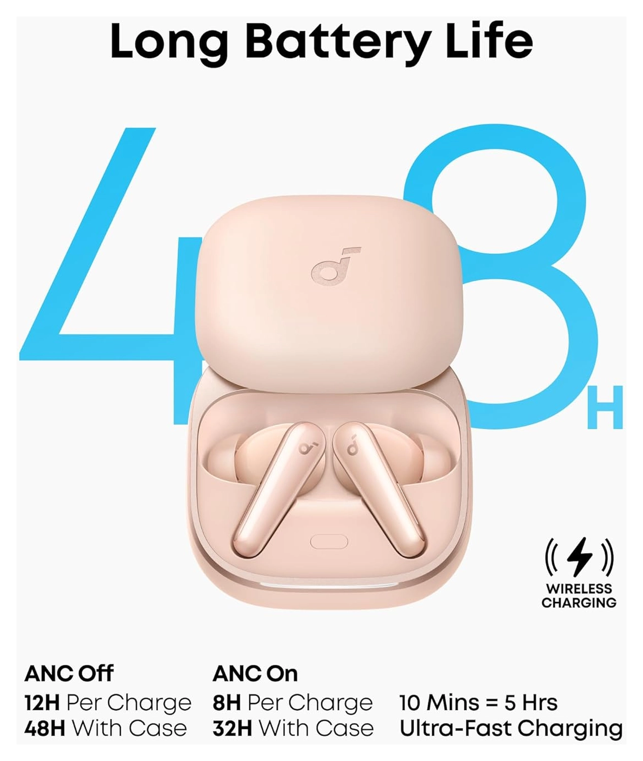 Anker Soundcore Liberty 5 Draadloze Oordopjes Noice Cancelling Roze afbeelding 6