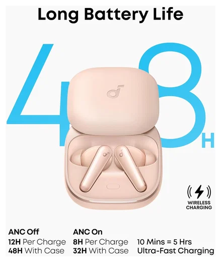Anker Soundcore Liberty 5 Draadloze Oordopjes Noice Cancelling Roze afbeelding 6