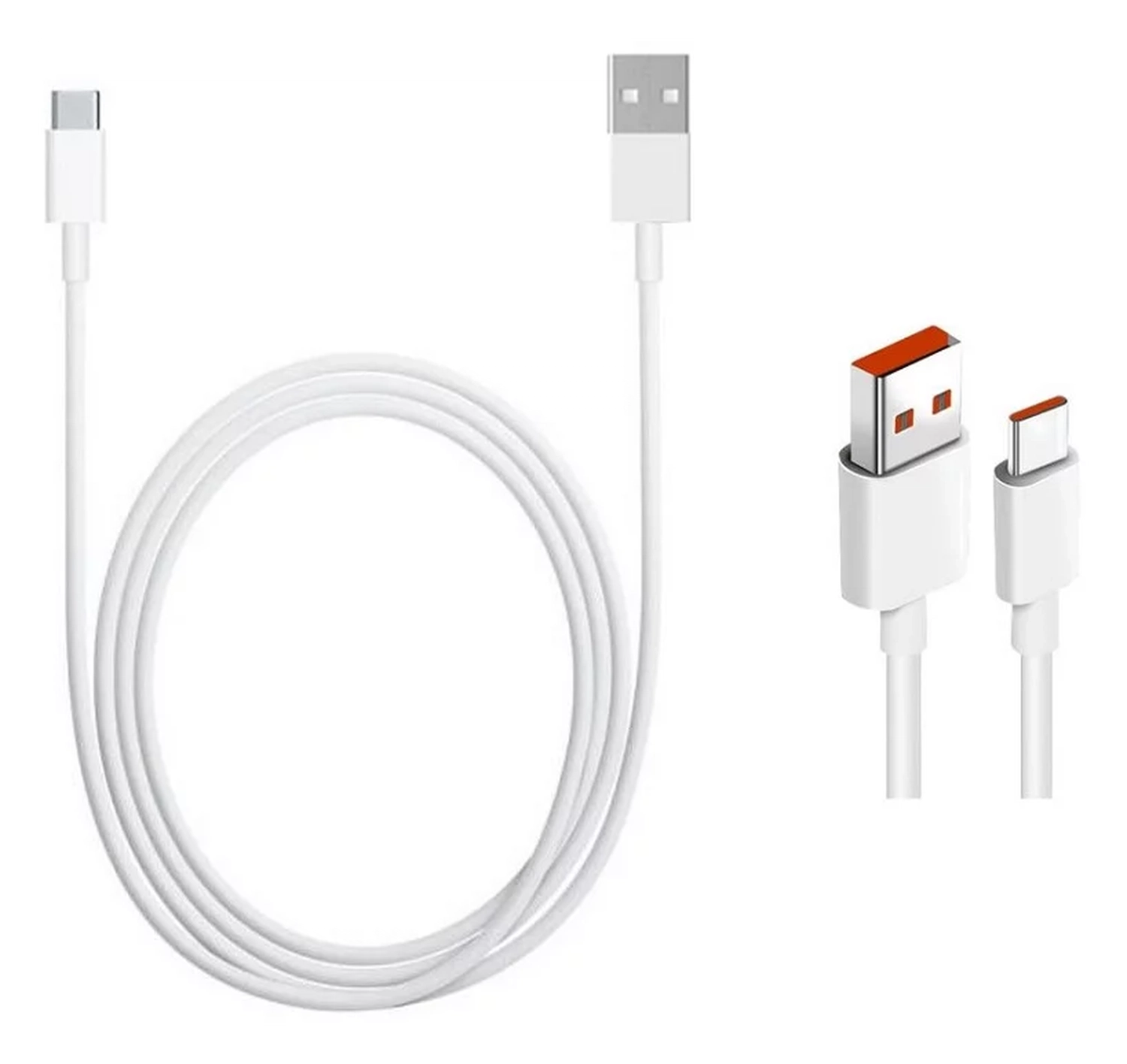 Originele Xiaomi USB-A naar USB-C Kabel 6A 120W PD 1M Wit afbeelding 2