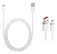 Originele Xiaomi USB-A naar USB-C Kabel 6A 120W PD 1M Wit afbeelding 2