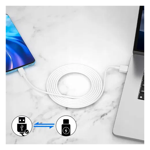 Originele Xiaomi USB-A naar USB-C Kabel 6A 120W PD 1M Wit afbeelding 5