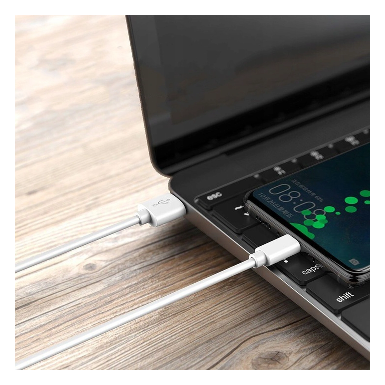 Originele Xiaomi USB-A naar USB-C Kabel 6A 120W PD 1M Wit afbeelding 6