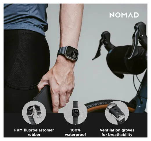 Nomad Rocky Point - Apple Watch Band - 1-10/SE/Ultra - 49/46/45/44/42MM - Zwart afbeelding 3