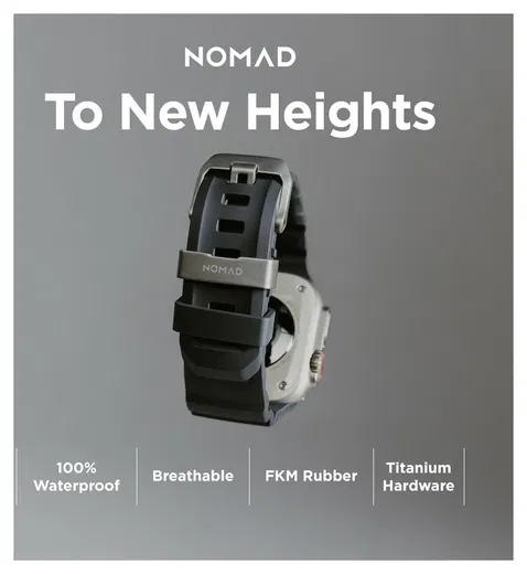 Nomad Rocky Point - Apple Watch Band - 1-10/SE/Ultra - 49/46/45/44/42MM - Zwart afbeelding 5