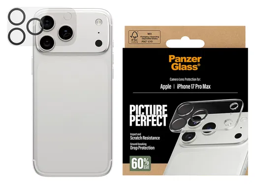 PanzerGlass PicturePerfect iPhone 17 Pro Max Camera Protector Glas afbeelding 1