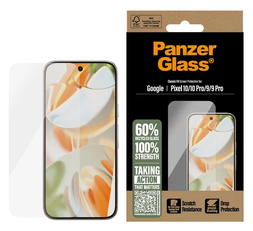 PanzerGlass Classic Fit Google Pixel 10 (Pro) / 9 (Pro) Screen Protector Glass afbeelding 1