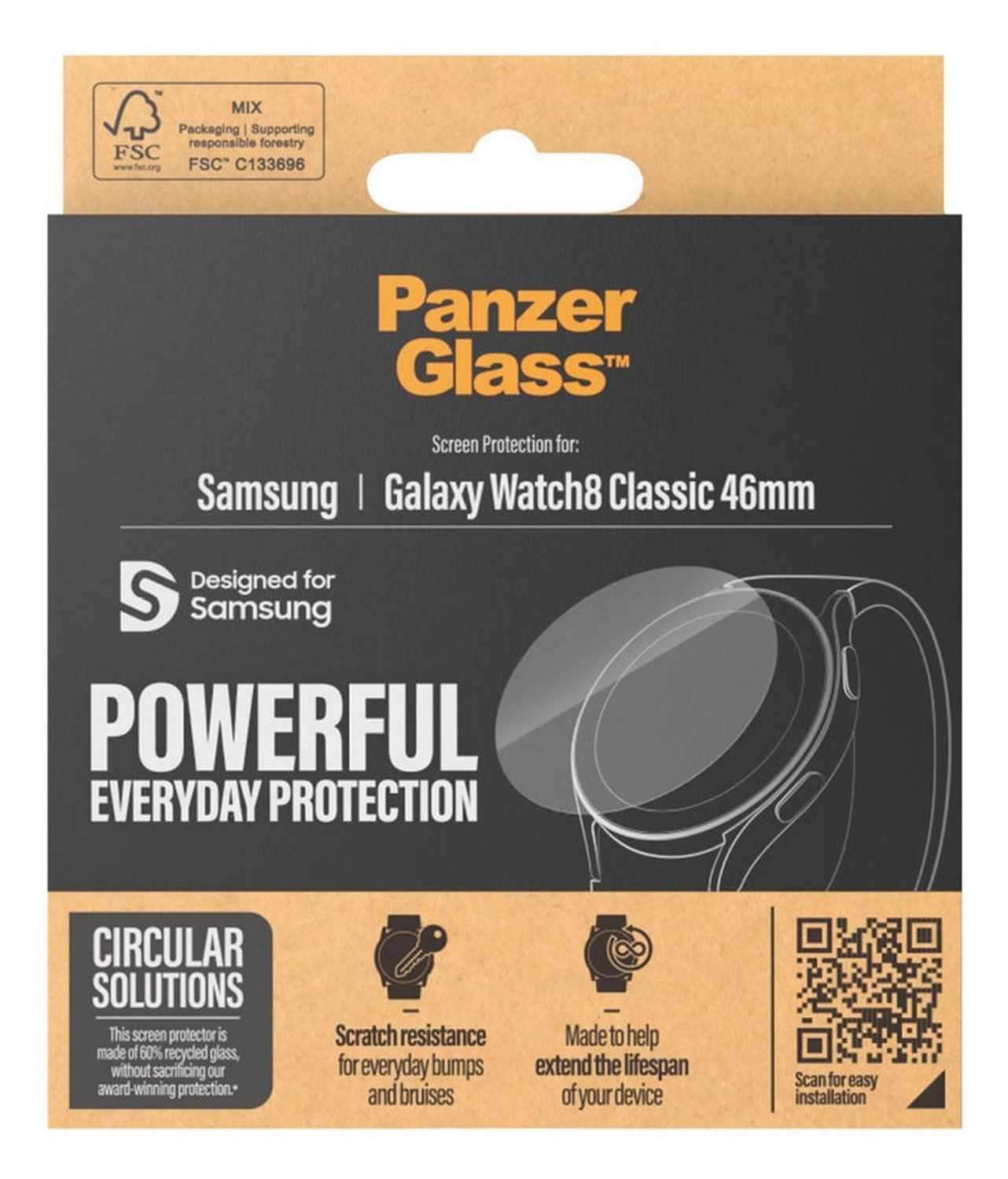 PanzerGlass Samsung Galaxy Watch 8 Classic Screen Protector Glas afbeelding 2