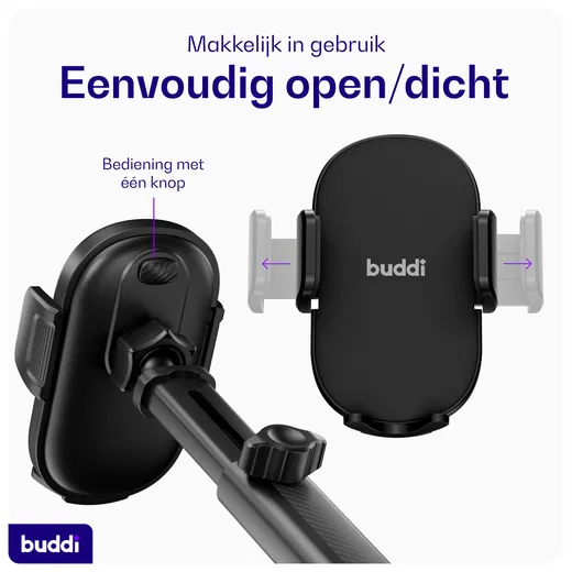 Buddi Way 2 Universele Telefoonhouder Auto Dashboard/Raam met Zuignap afbeelding 9