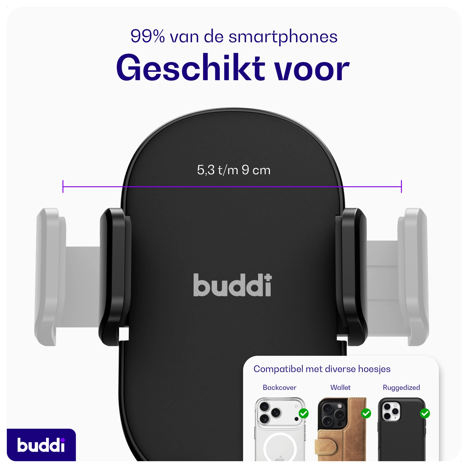 Buddi Way 2 Universele Telefoonhouder Auto Ventilatierooster met Klem afbeelding 7