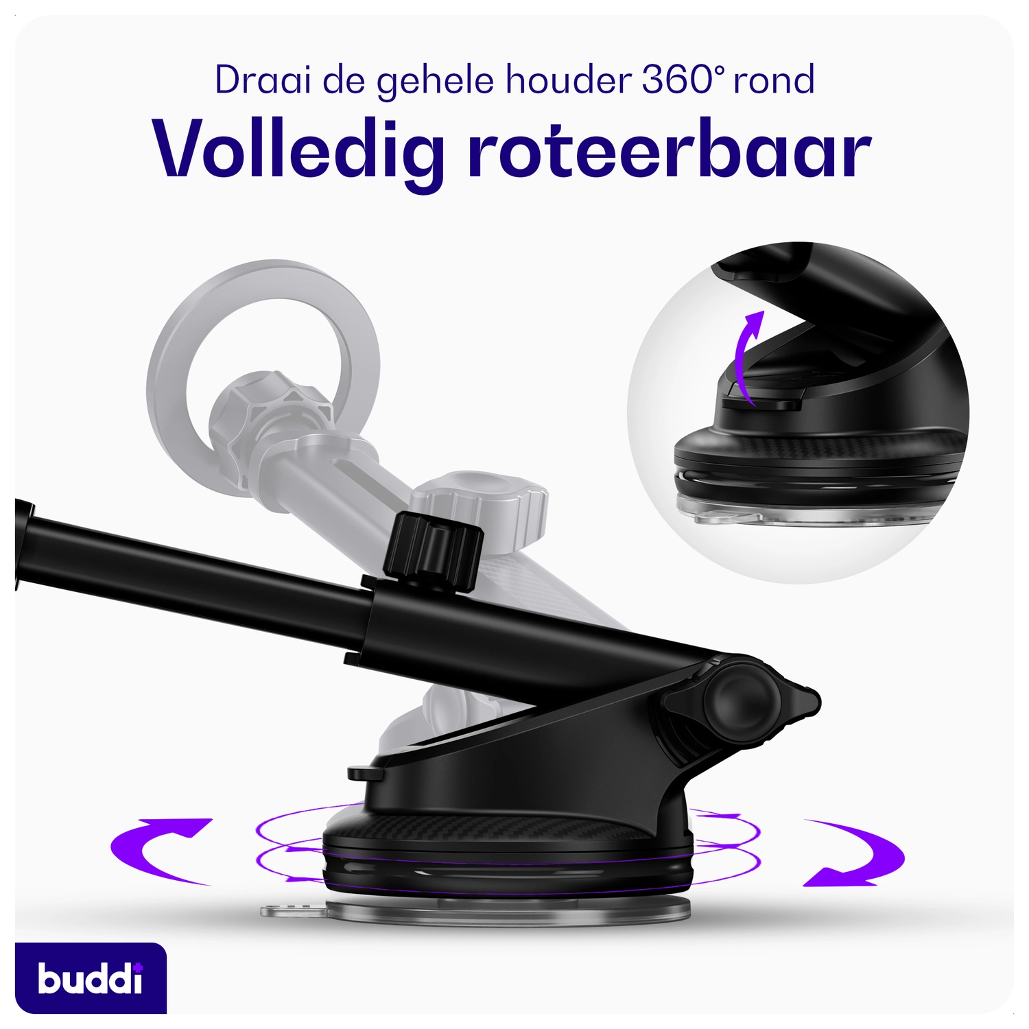 Buddi MagWay Universele MagSafe Telefoonhouder Auto Dashboard/Raam met Zuignap afbeelding 7
