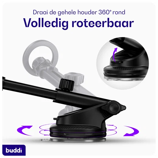 Buddi MagWay Universele MagSafe Telefoonhouder Auto Dashboard/Raam met Zuignap afbeelding 7