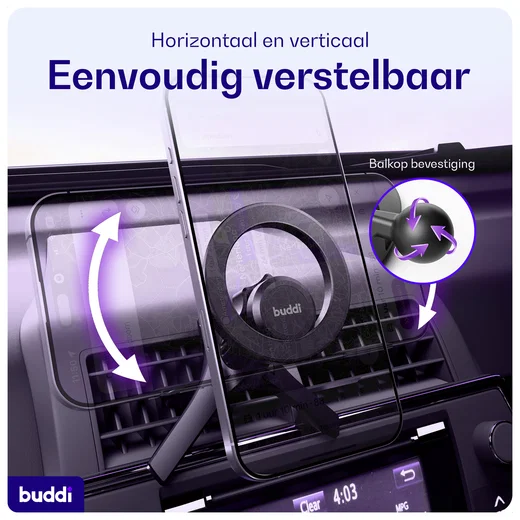 Buddi MagWay Universele MagSafe Telefoonhouder Auto Ventilatierooster afbeelding 8