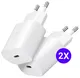 Originele Samsung 25W Power Adapter USB-C Adapter Duo Pack Wit afbeelding 1