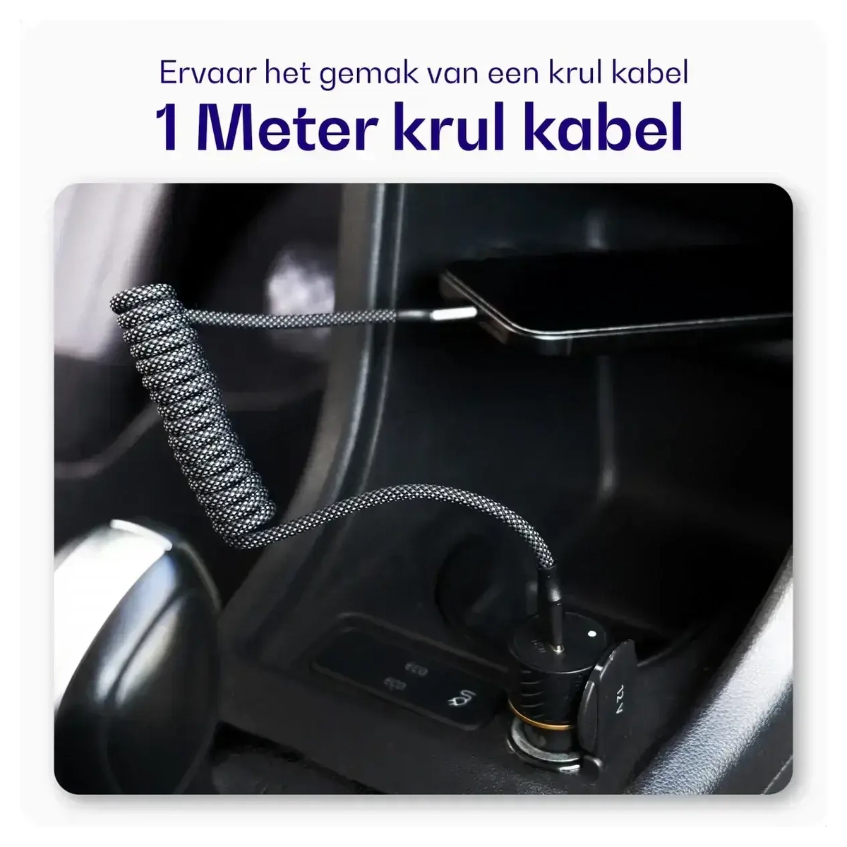 Buddi Power 45W Autolader met USB-C naar Lightning Krulsnoer afbeelding 7