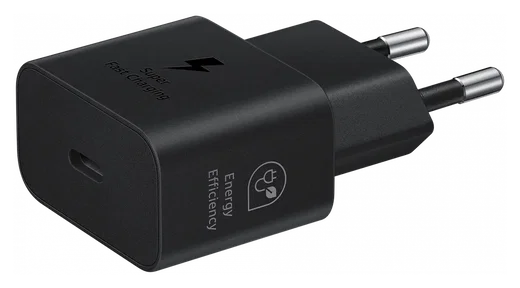 Originele Samsung 25W Energy Efficiency USB-C Adapter Duo Pack Zwart afbeelding 2