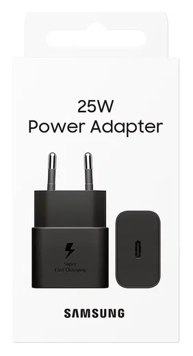 Originele Samsung 25W Energy Efficiency USB-C Adapter Duo Pack Zwart afbeelding 7