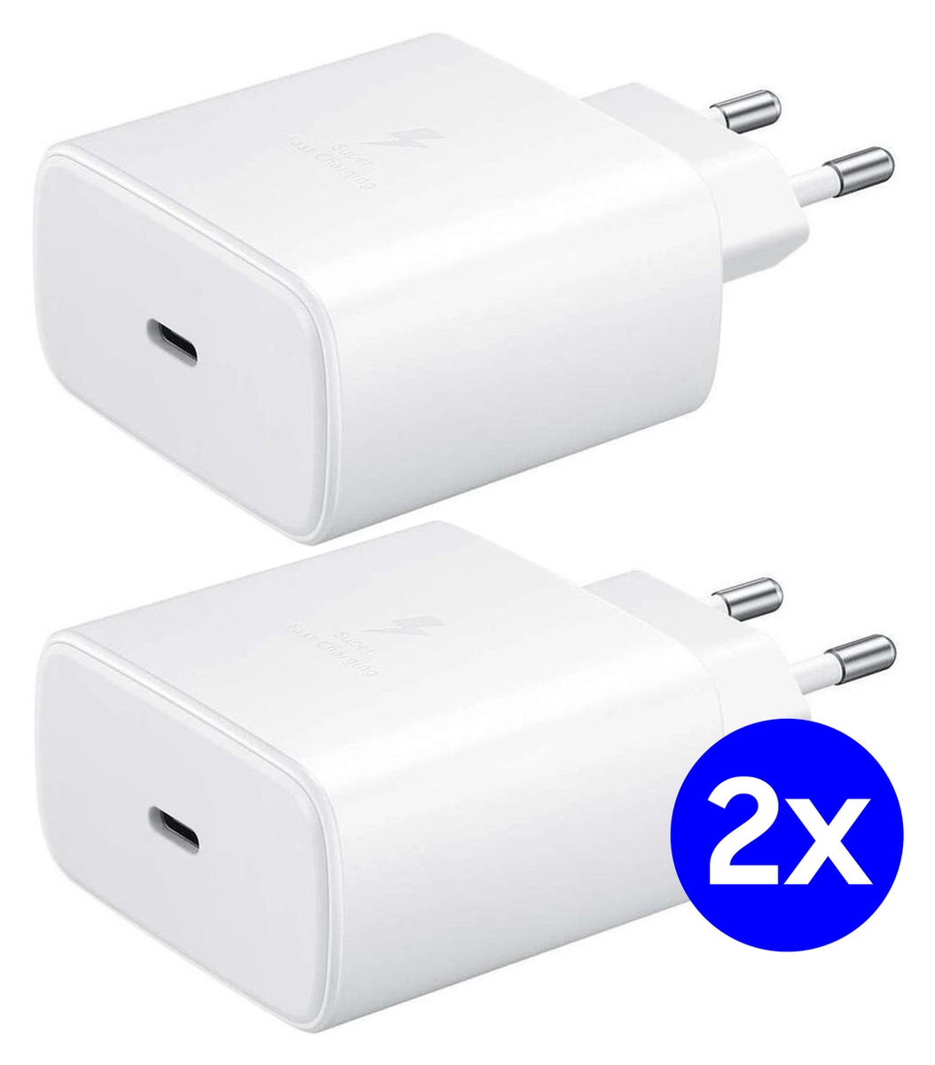 Originele Samsung 65W Power Adapter USB-C Adapter Duo Pack Wit afbeelding 1