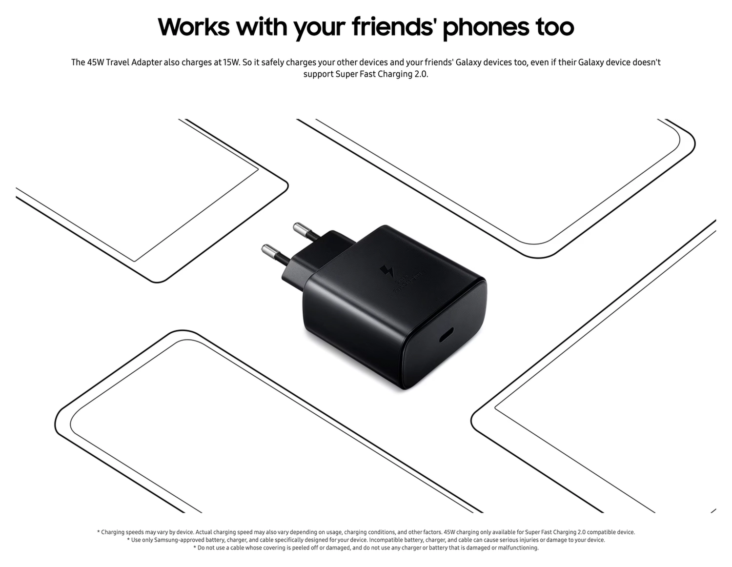 Originele Samsung 45W Power Adapter USB-C Adapter 5A Duo Pack Zwart afbeelding 4