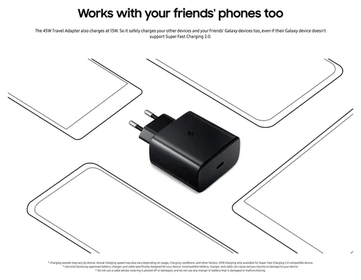 Originele Samsung 45W Power Adapter USB-C Adapter 5A Duo Pack Zwart afbeelding 4