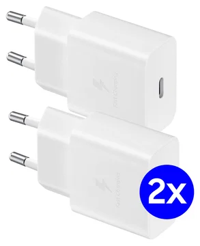 Originele Samsung 15W PD Power Adapter USB-C Oplader Duo Pack Wit