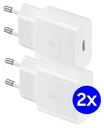 Originele Samsung 15W PD Power Adapter USB-C Oplader Duo Pack Wit